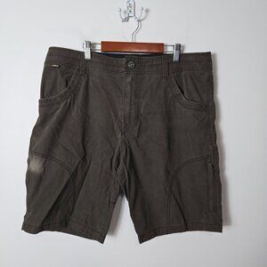 Kuhl Ramblr Men's Size 36 Outdoor Hiking Cargo Performance Shorts Grey UPF